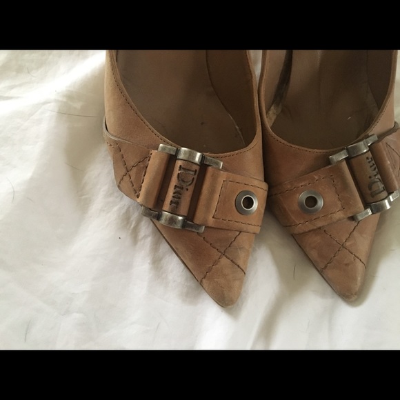 Dior Suede tan heel - Picture 3 of 6